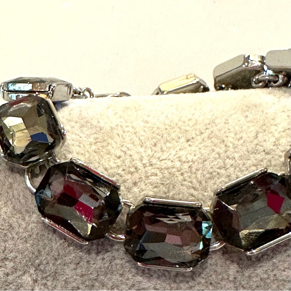 Loft Bracelet, Silver Tone W/ Rectangular Acrylic… - image 7
